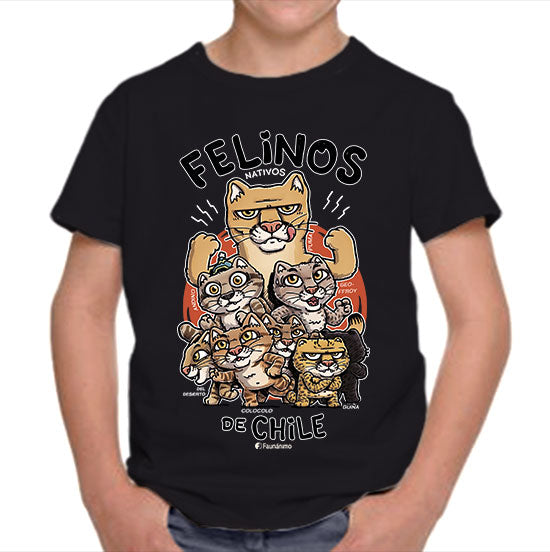 Polera niño – Felinos de Chile