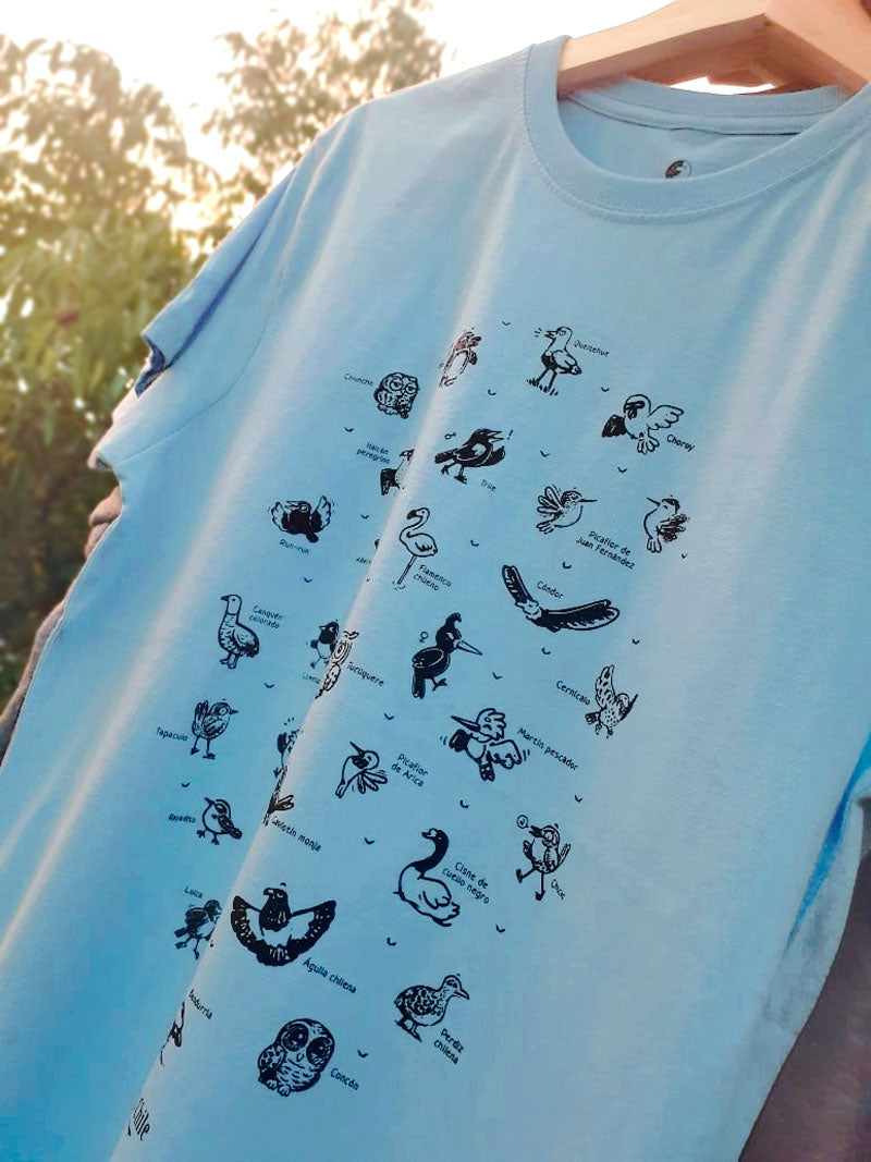 Polera Aves de Chile