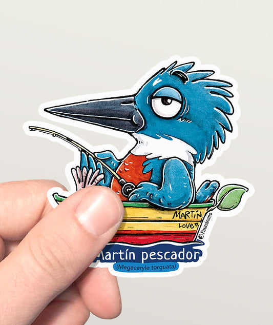 Sticker_tr1 – Martín pescador en bote