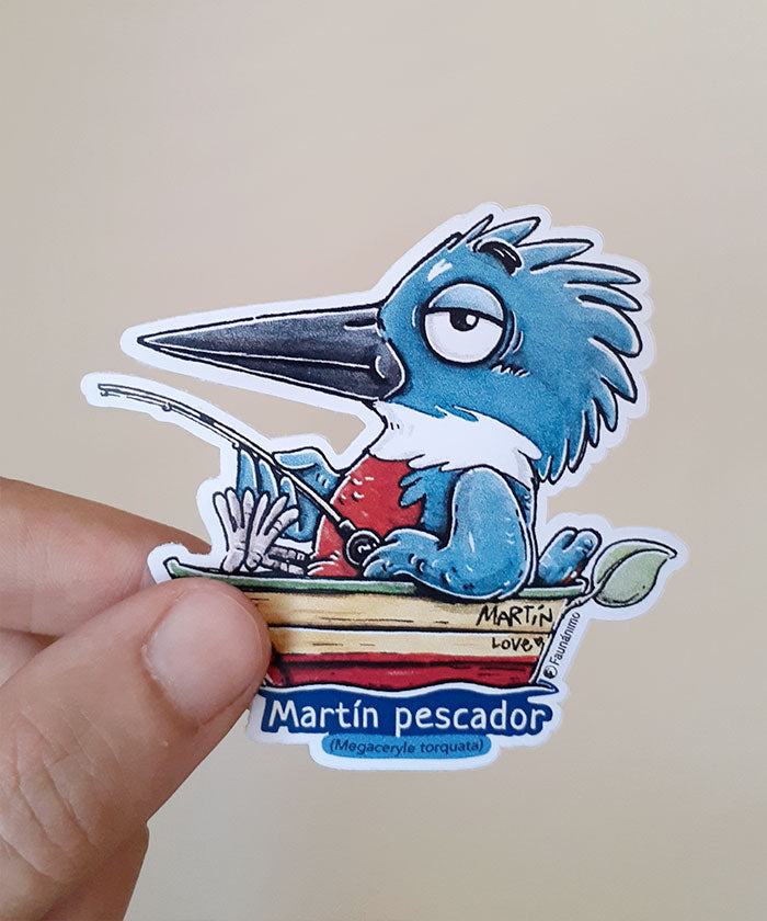 Sticker_tr1 – Martín pescador en bote