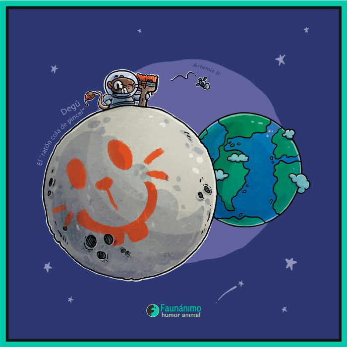 Degú en la luna