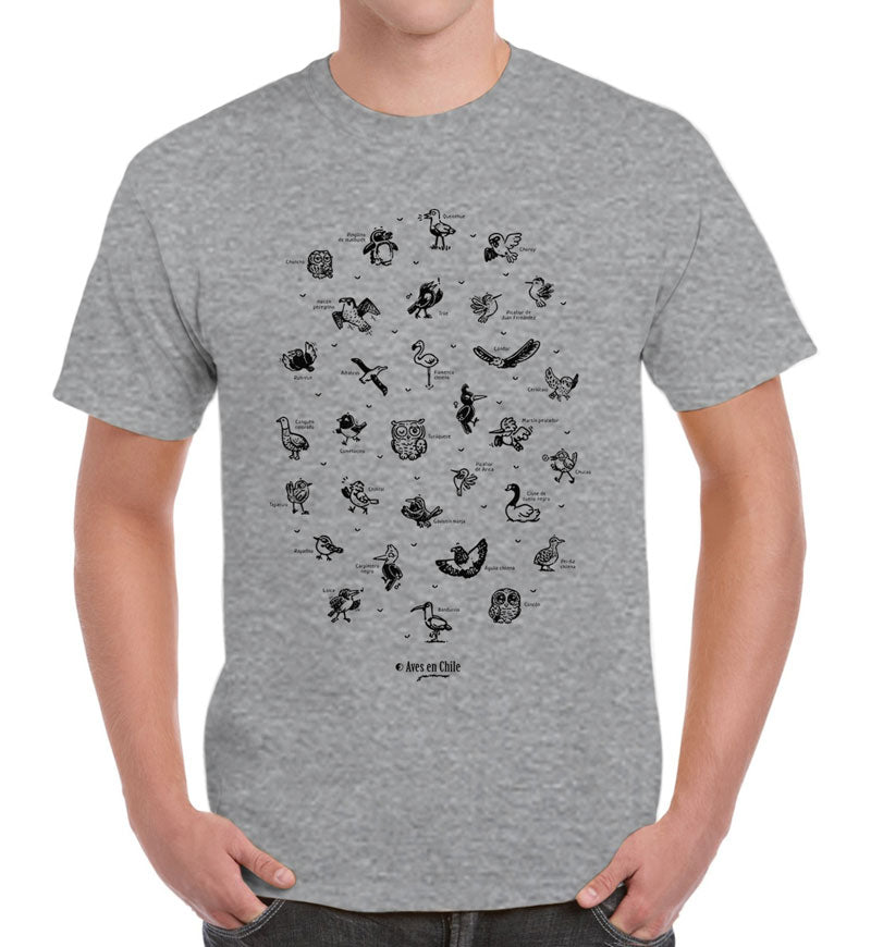 Polera Aves de Chile - Gris / S