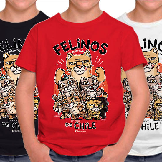 Polera niño – Felinos de Chile