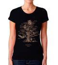 Polera Árbol de los Búhos de Chile – Negro Mujer