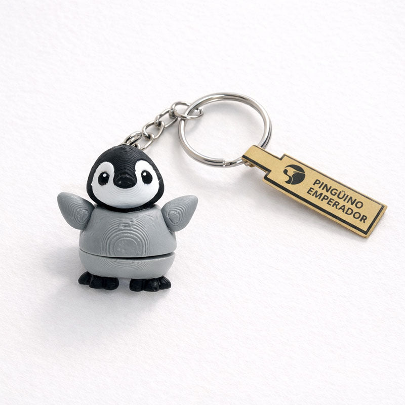 Llavero 3D - Pingüino emperador bebé
