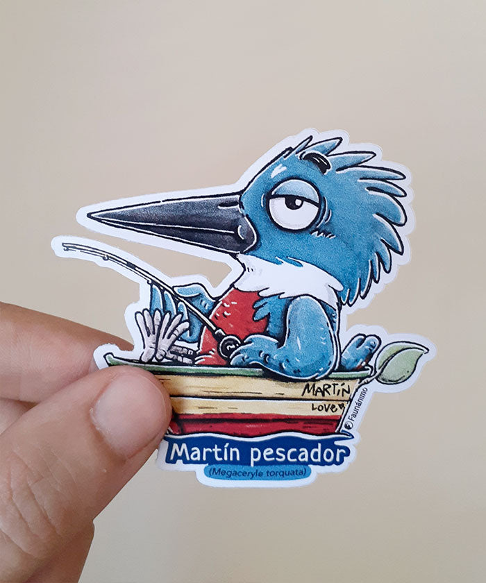 Sticker_tr1 – Martín pescador en bote